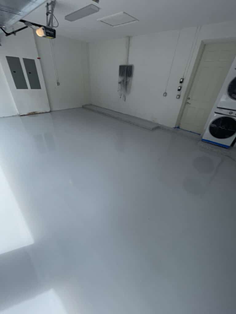 Epoxy Garage Flake Flooring Before & After in Davie, Fl