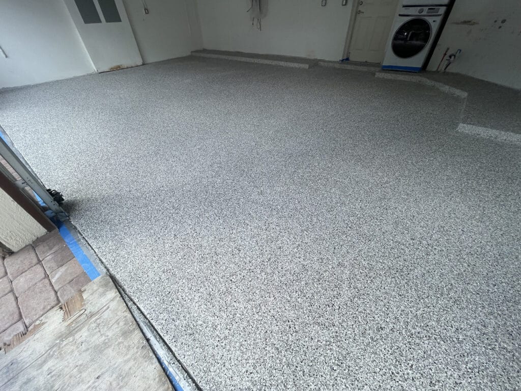 Epoxy Garage Flake Flooring Before & After in Davie, Fl