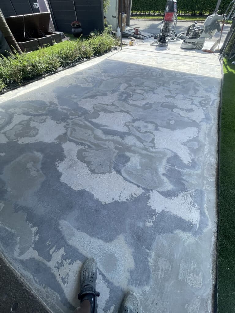 Epoxy Flake Driveway Before