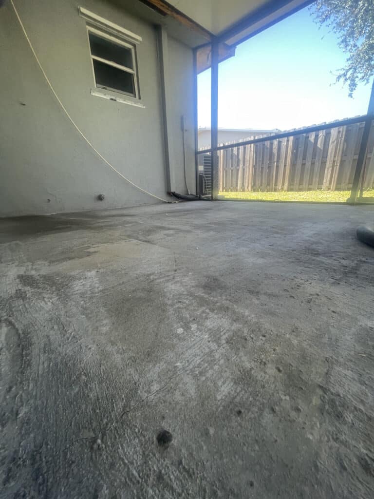Epoxy Flakes Back Patio installation in Plantation, FL