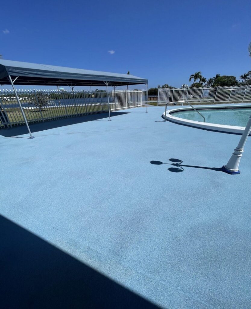 Epoxy Quartz Pool Deck After